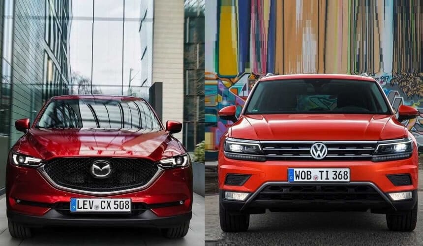 Volkswagen Tiguan или Mazda CX5: сравнение моделей